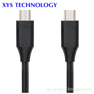 High Speed Data Transfer Type-C USB Cable, Black Color Type-C to Type-C USB Cable